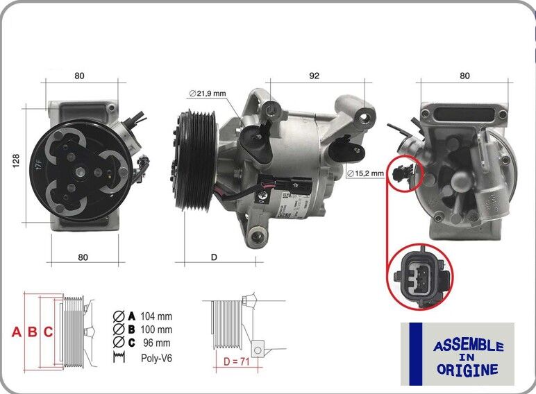 KOMPRESÖR DACIA DUSTER II 18> SANDERO II 17>...