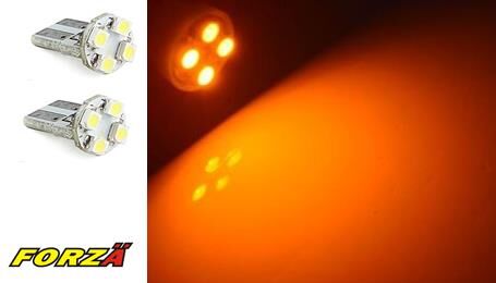 LED AMPÜL 12V.4 LEDLİ SMD B.DİPSİZ TURUNCU