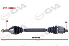 KOMPLE AKS SOL MEGANE II 1.6 16V (03-08) (669mm)(...