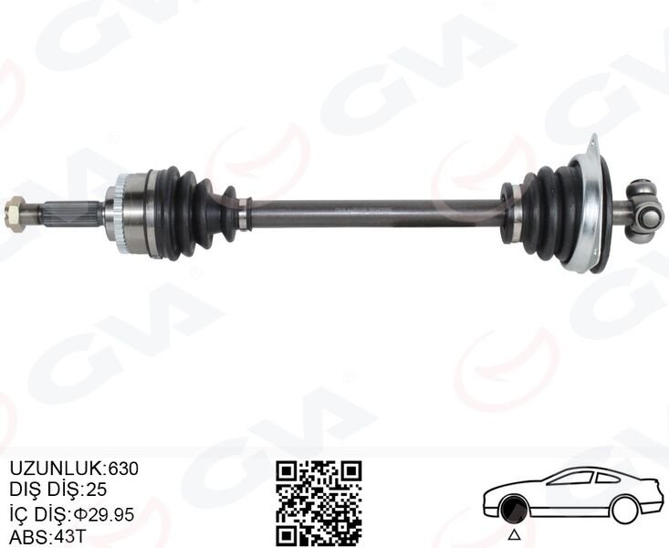 ÖN AKS KOMPLE SOL VOLVO S40 I 1.6-1.8 1.9DI 1.6 99...