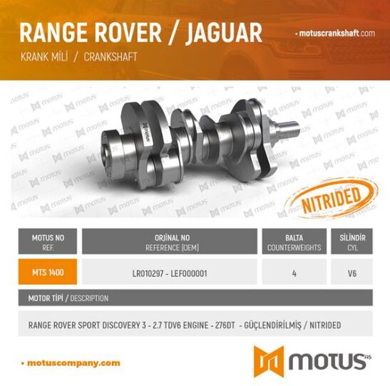 KRANK MİLİ SPORT DISCOVERY 3-2.7 TDV6 ENGINE-276D...