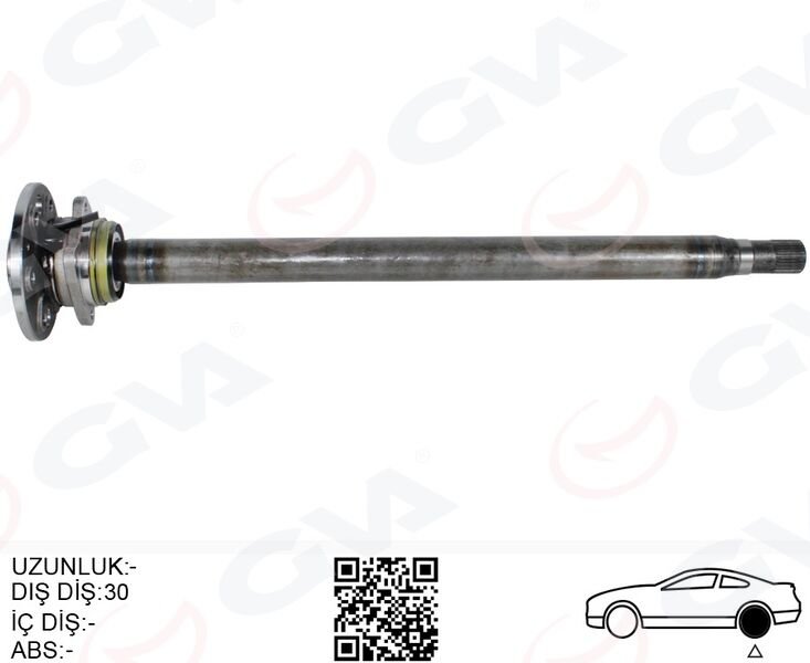 AKS MILI ARKA SOL KALIN KISA 840mm MERCEDES SPRINT...