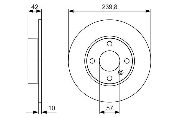 FREN DISKI ARKA 4 BIJON 240 MM ASTRA G H MERIVA A ZAFIRA A 98-