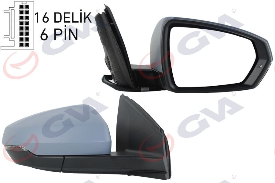 DIŞ DİKİZ AYNASI SAĞ VW POLO (17-) ELEKTRİKLİ+ISIT...