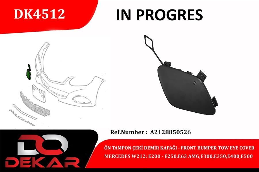 ÖN TAMPON ÇEKİ DEMİR KAPAĞI MERCEDES W212-E200-E2...