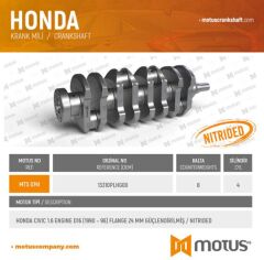 KRANK MİLİ CIVIC 1.6 ENGINE D16 (1990 – 96) FLANGE...