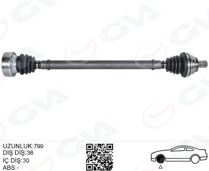 KOMPLE AKS SAĞ (DÜZ VİTES) GOLF5-GOLF6-JETTA-A3-LE...