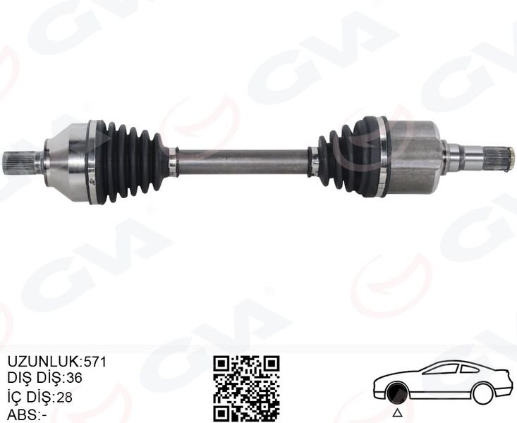 ÖN AKS KOMPLE SOL VOLVO V40 II 2.0 12> C30 2.0...