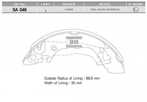 ARKA KAMPANA PABUÇ BALATA HYUNDAI EXCEL 90-95 / S ...