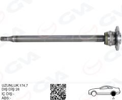 AKS MILI ARKA SOL INCE KISA 840mm MERCEDES SPRINTE...