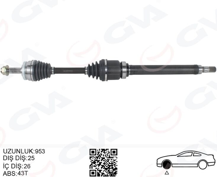 ÖN AKS KOMPLE SAG VOLVO S40 I V40 I 1.8-2.0 97>...