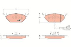 ÖN BALATA FİŞLİ KÜÇÜK GOLF4-GOLF5-JETTA-BORA-POLO-...