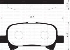 BALATA ARKA DİSK SOL TOYOTA COROLLA-AVOLON 1.6 (01...