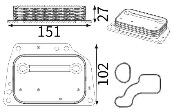 YAĞ SOĞUTUCU FIAT EGEA 16> 500L 12> DOBLO 15...