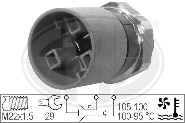 FAN MUSURU 95-105 °C 3 FISLI YUVARLAK SOKET VECTRA B X18XE1-Z18XE-X20XEV-X25XE-X20DTL 96-02