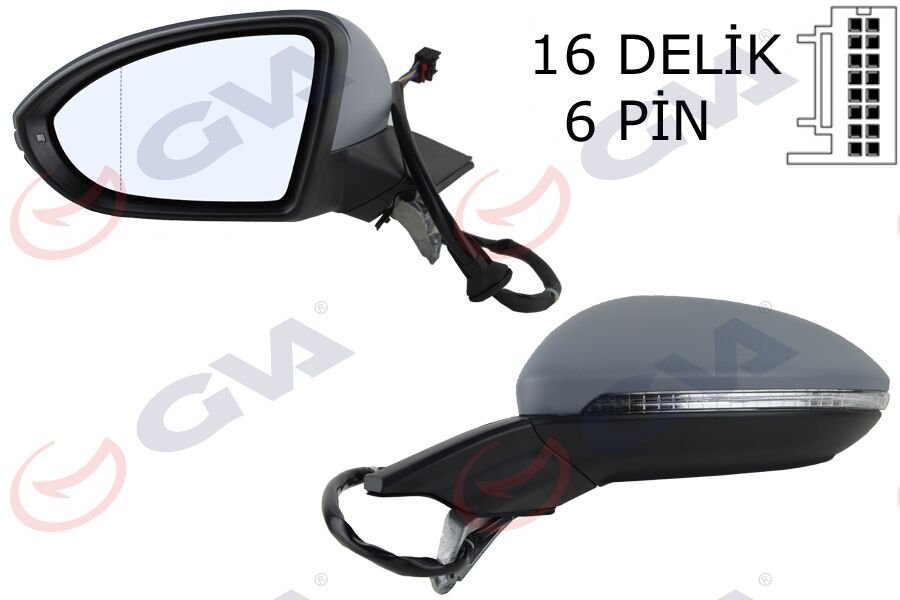 DIŞ DİKİZ AYNASI SOL GOLF 13> ELEKTRİKLİ+ISITMA...