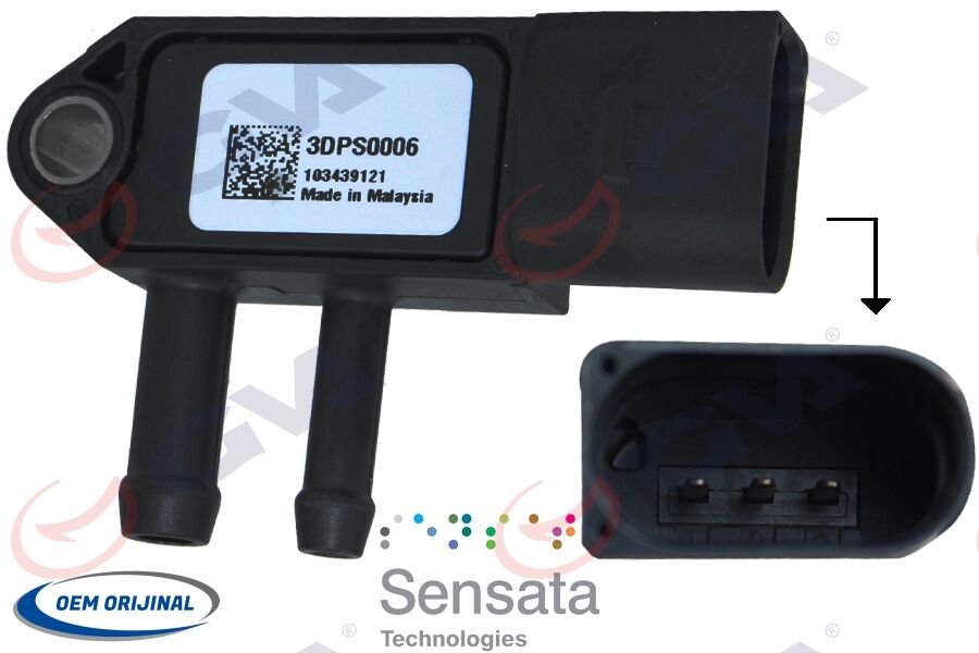 EGZOZ BASINÇ SENSÖRÜ(3 FİŞ)CRAFTER-T5-GOLF-PASSAT ...