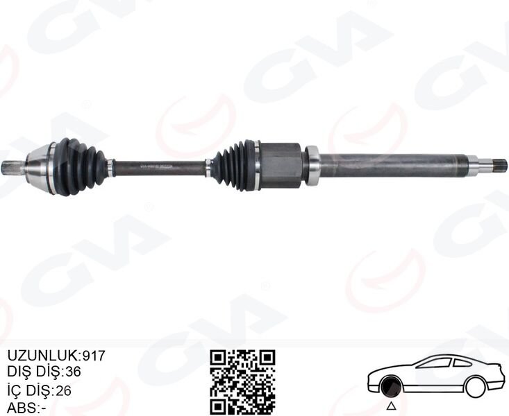 ÖN AKS KOMPLE SAG VOLVO S40 VOLVO II 1.6 D2 10>...