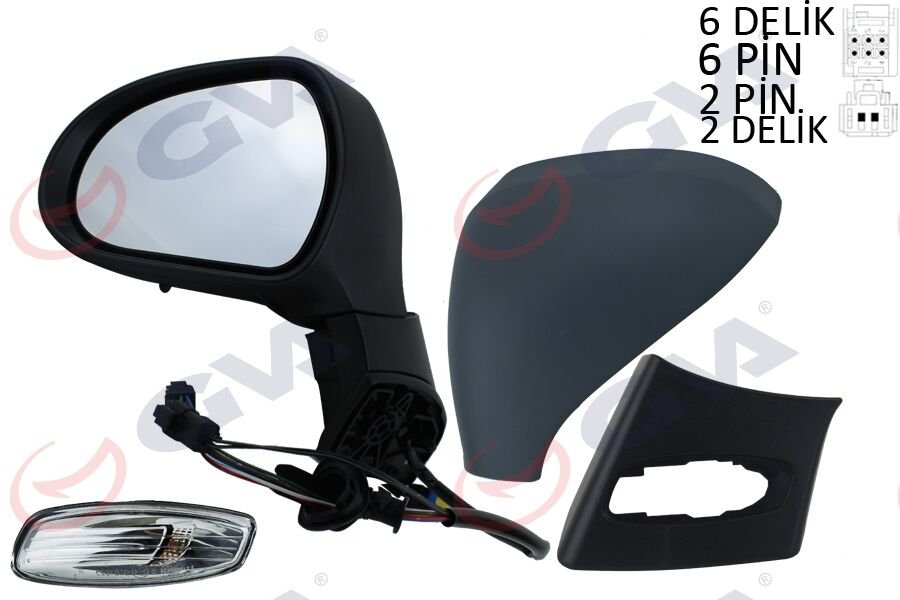 DIŞ DİKİZ AYNASI SOL 308 07> ELEKTRİKLİ+ISITMAL...