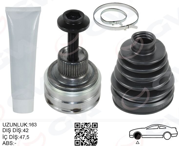 AKS KAFASI KÖRÜKLÜ SET DIŞ A4-A5-Q5 2.0TDI 2008=&g...