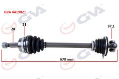 AKS KOMPLE SOL RENAULT MASTER II 98>06 OPEL MOV...