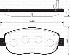 BALATA ÖN DİSK LEXUS GS-IS-SC 05=> (GDB1241-GDB...