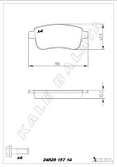 ARKA FREN BALATASI FLUENCE 09> MEGANE III 09>...