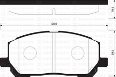 BALATA ÖN DİSK LEXUS RX 3.0 TOYOTA HIGHLANDER (01-...