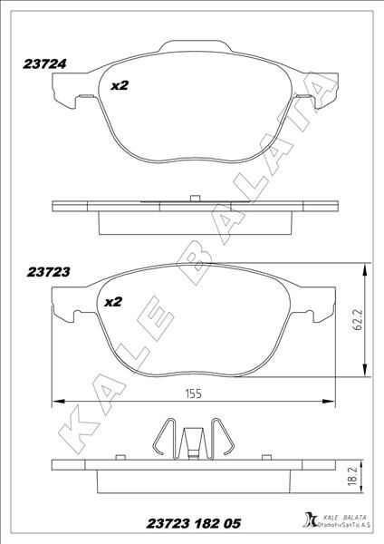 ÖN BALATA FOCUS 04>18) CMAX 07>19 KUGA I -II...