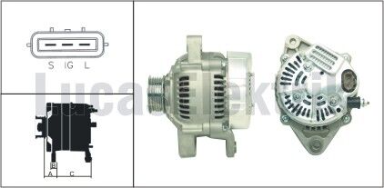 ALTERNATOR 12V 70A DENSO TIP COROLLA VII 1.6I CORO...
