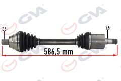 KOMPLE AKS SOL GOLF VI 1.6i (AUTO.) (08-13) (587mm...