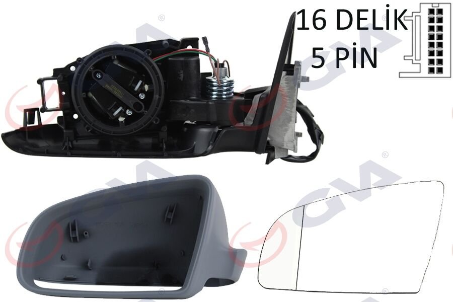 DIŞ DİKİZ AYNASI SOL A3 03> ELEKTRİKLİ+ISITMALI...
