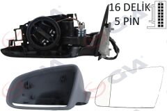 DIŞ DİKİZ AYNASI SOL A3 03> ELEKTRİKLİ+ISITMALI...