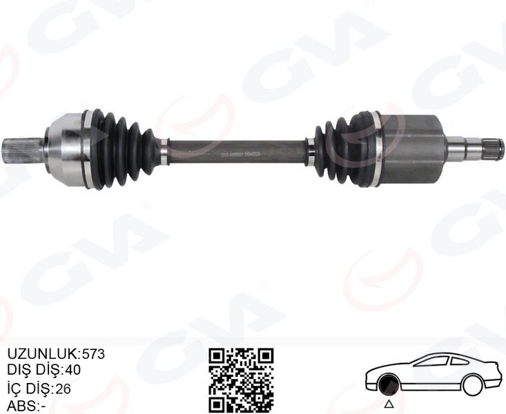 ÖN AKS KOMPLE SOL VOLVO S60 II 15> V60 I 15>...