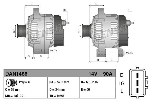 ALTERNATOR ISUZU TROOPER III (98-04)