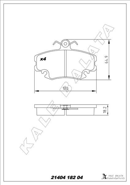 ÖN BALATA DACIA LOGAN 04> SANDERO 08> TWİNGO...