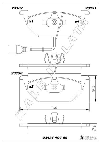 ÖN BALATA FİŞLİ KÜÇÜK GOLF4-GOLF5-JETTA-BORA-POLO-...