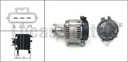 ALTERNATOR 12V 90A FOCUS 1.8TDCI / 1.6 ZETEC E 16V...