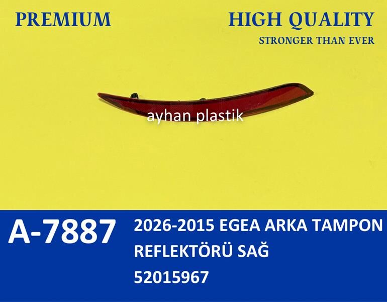 ARKA TAMPON REFLEKTÖRÜ SAĞ FIAT EGEA SEDAN 15=>