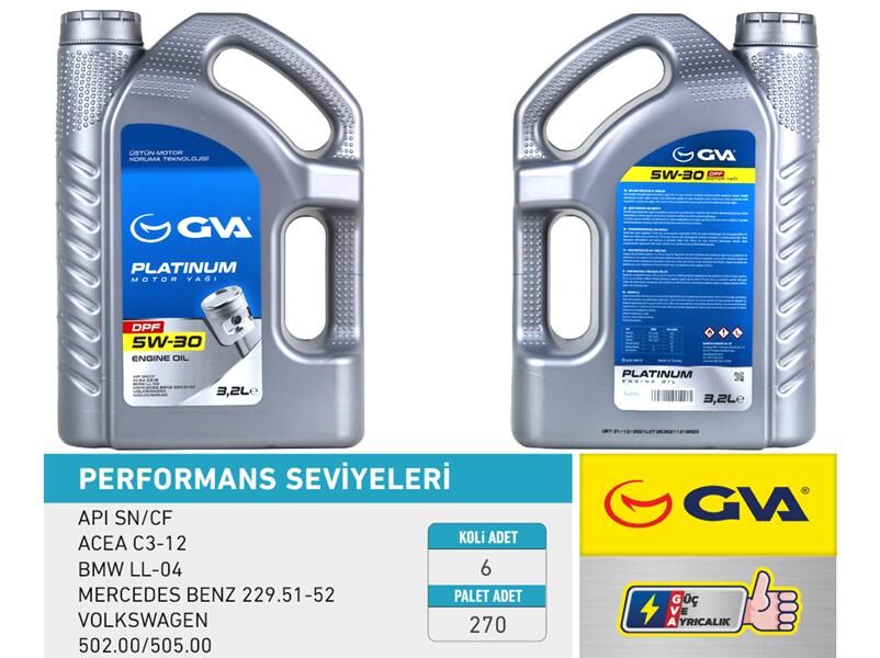 MOTOR YAĞI 5W30 3.2 LT PLATINUM PARTİKÜLLÜ-DPF TAM...