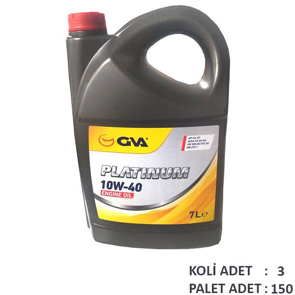 MOTOR YAĞI 10W40 7 LT PLATINUM YARI SENTETİK API S...