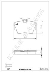 ARKA FREN BALATASI RENAULT TRAFIC II 06> TRAFIC...