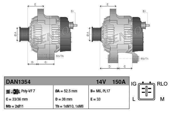 ALTERNATOR LEXUS GS (05-11)