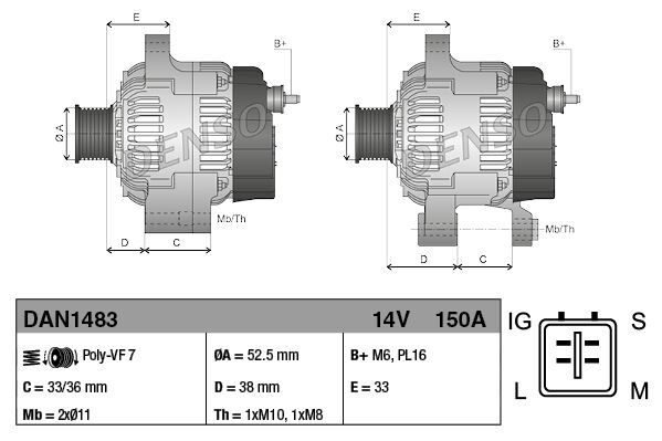 ALTERNATOR LEXUS GS (05-11)