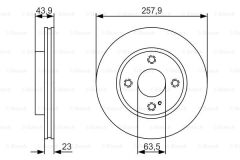 FREN DISKI ON [257.9 mm] FIESTA KA+ 08-17