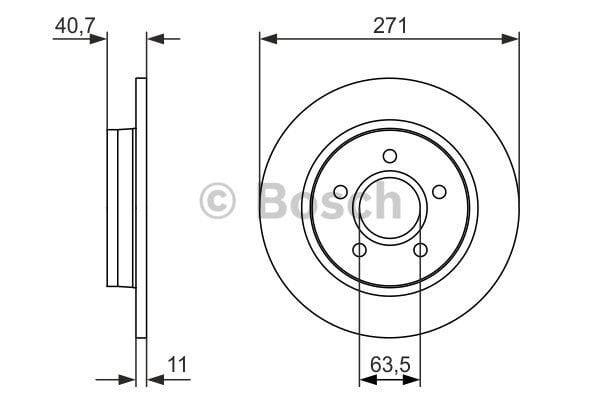 FREN DISKI ARKA [271 mm] FOCUS C-MAX 10-