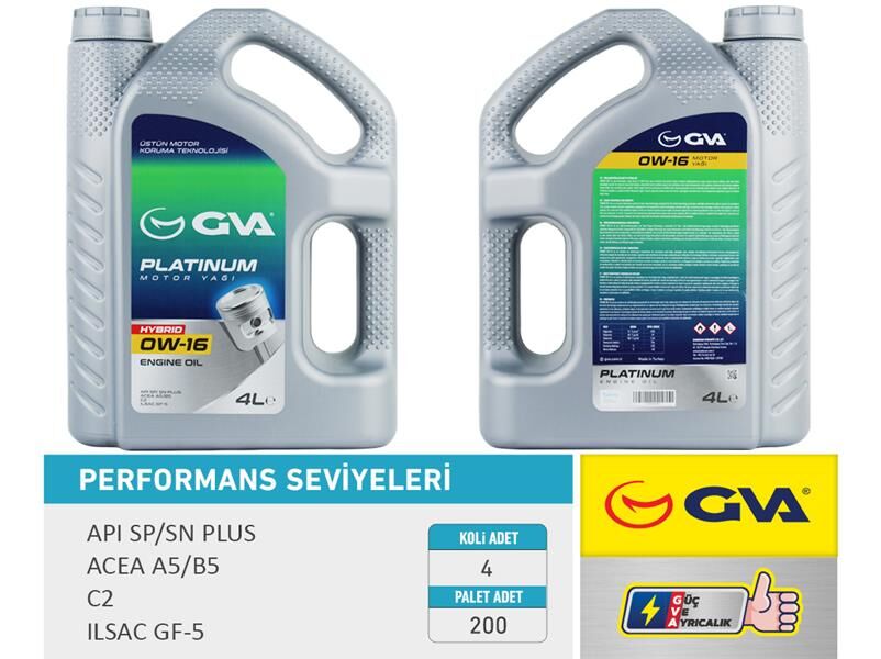 MOTOR YAĞI 4 LT 0W16 TAM SENTETİK API SP / SN-PLUS...