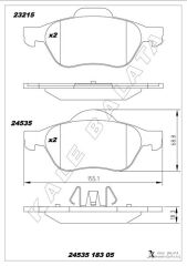 ÖN BALATA MEGANE II 02> SCENIC II 02> CLIO I...