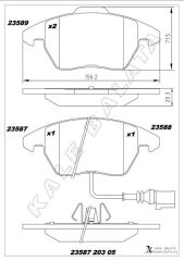 ÖN BALATA FİŞLİ CADDY III 04=> GOLF IV V VI 97=...
