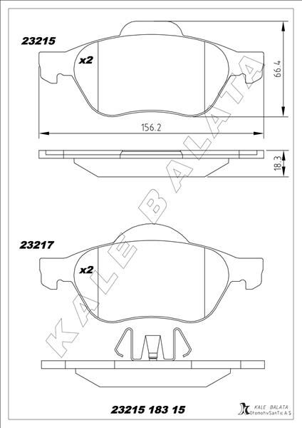 ÖN FREN BALATASI RENAULT LAGUNA II 01>05 LAGUNA...
